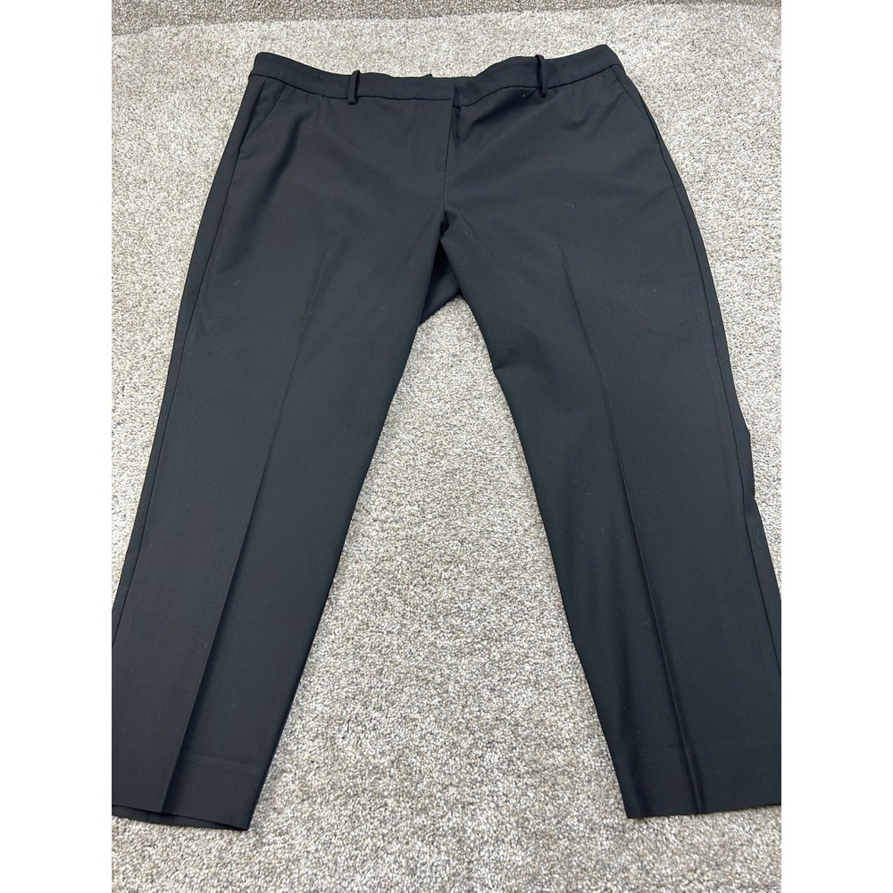 J. Crew Ruby Crop Pant Black Tailored Ankle Slacks Womens Size 22 Sretch #0303